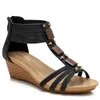 Sandals Wedge Heel Dames Outer Wear Sexy Sweet Shoes Achter Rits Dikke Bodem Romein