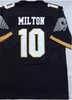 NCAA Fotboll UCF Knights College 10 McKenzie Milton Jersey Män University of Central Florida Team Svart Färg Vit Alla Stitched Andningsbar högsta kvalitet till salu