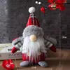 NOUVEAUChristmas Gnomes Décorations Buffalo Plaid Peluche Poupée faite à la main Thanksgiving Valentine Home Table Ornement LLF11323