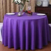 Yryie 1PC Solid Color Purple Wine Red Washable Wedding Dracloth för Round Fable Party Bankett matbord täckdekor SH1909259080656