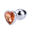 Plug Anal Mini jouets sexuels bijoux en cristal godemichet Anal en forme de coeur en métal unisexe adulte magasin Sex Shop X04013861809