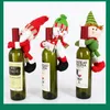 New XMAS Red Wine Bottles Cover Bags bottle holder Party Decors Hug Santa Claus Snowman Dinner Table Decoration Home Christmas Who9649193