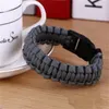 Braccialetto di sopravvivenza all'aperto unisex Cobra Paracord Bracciali con cavo per paracadute Braccialetti con ciondoli da uomo di emergenza militare