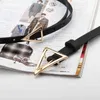 Mode Trendy Digner Mujer Belt Triangle Belts For Women Jurk Party Tail Band Women039S Gold Pin GP Dunne Black11cm Band8rr15503690
