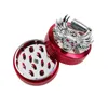 Uniek ontwerp Spice Crusher Aluminium 2 Lagen Tobacco Grinder Roken Accessoires Mix Kleur Hand Muller Tool