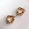 Marca de tendência 2021 pura prata esterlina 925 joias brincos de cor dourada para mulheres design de losango festa de casamento pino de orelha C