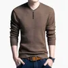 TFETTERS Men Sweater Casual V-Neck Pullover Men Spring Autumn Slim Sweaters Long Sleeve Mens Sweater Knitted Shirt Homme 211112