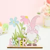 Party Supplies Easter Decoration Szwedzki Gnome Wood Tabletop Ornament Decor Stół Ręcznie Zabawki Wakacje Dzieci Prezent T2i53436