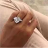 Solitaire Ring Solitaire Ring 4CT Laboratório Diamante 925 Sterling Silver promessa de noivado De casamento Rings para homens jóias de festas finas y2302