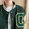 Hip Hop Varsity Kurtka Męskie Furry Letters Haft Kolor Blok Kurtki College Damskie Harajuku Moda Baseball Płaszcze Ins 211110