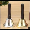 Decorações Metal Natal Bell Bell Hand Ligue para Santa Claus Jingle Bells Party Comemore Ferramentas de Raqueiro Decoração Suprimentos1 CX9ib 6ehyb