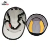 Wosawe Motosiklet Beyzbol Şapkası Bisiklet Unisex Yarım Yüz Kask Anti-UV Motobike Sert PU Deri Güvenlik Şapka