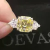 Anel de diamante rosa 5ct com corte de flor real, 100 original, prata esterlina 925, aliança de casamento, noivado, joias finas para mulheres 5664150