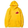 일본 애니메이션 akatsuki hoodies 남성 여성 Unisex Fashion 힙합 하라주 쿠 새로운 고품질 남자 후드 드롭애선 스웨트 셔츠 x220214