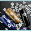 Nail Art Salon Salute Bellezza unghie Glitter Natale Fiocco di neve Holographicss Paillettes Glitters Fette di metallo dorato H7Xat