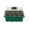 10st 12-hålsfrö Starter plantor Brickor Blomman växter Germining Grow Box Nursery Pots Greenhouse Gardening Mini Propagation 210615