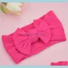 Fascia per capelli per bambina Turbante Bowknot per ragazza Solido Morbido Copricapo Boutique per bambini Principessa Nylon Moda Po Accessori per capelli 61Mnu L8Znl