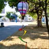 2020 neue Regenbogen-Streifengitter-Windsack, Heißluftballon-Windspinner, Garten, Hof, Außendekoration, auf Lager, Gcuec Kobon 2854 Q2