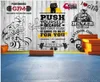 Papéis de parede Murais 3D personalizados papel de parede para paredes 3 d ginástica mural de prancha de fitness sports clube de fitness clube de fitness paper de decoração de parede