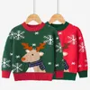 Children Sweater Winter Spring Boys Girls Clothes Long Sleeve Shirts Baby Lined Christmas Pullover Coat Kids Knitted Sweaters Y1024