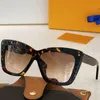 남성 또는 여자 선글라스 L1427 V 디자이너 대형 고양이 눈 검은 프레임 패션 클래식 야외 운전 안경 남자 UV400 보호 최고 품질의 원래 상자