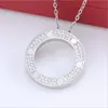 Love Diamond Necklace for Women Designer di lusso gioielli a ciondolo in acciaio inossidabile Clavicle Chain Girls Silver Gold Collane Wedding5583784