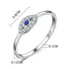 Tontgzhe oryginalny 925 Sterling Srebrny Zły Oko Ring Charm Blue Cz Wedding Rings for Women Turkey Biżuter Prezent Girl7544352