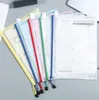 Arkivmaterial Färgglada Vattentäta A4 PVC Mesh Dokumentpåse Dragkedja Galler Filförvaringspåsar Brevpapper Dokumentpåse Filer Sortering ZL0288sea