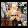 Decorazioni Forniture per feste festive Giardino domestico Consegna a goccia 2021 Ornamenti di Natale Resina Babbo Natale Postura in piedi Piccolo ornamento Dol