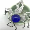 rhinestone crystal horse mood necklace pendant hollow sweater chain female creative gift