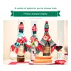 Juldekorationer för Home Santa Claus Vinflaska Skal Snowman Stocking Presenthållare Xmas Navidad Decor År Festiv