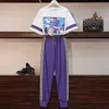 Summer New Sports Two Piece Set Women Spring Summer Korean Loose Fashion T Shirt And Pants Casual Two-piece Set Tracksuit Women X0428