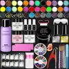 Kits de arte unhas kit de acrílico Nails Powder Manicure Set Profesional com dicas de escova de monômero líquido para extensão2518672