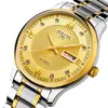 Watch Men Sapphire Glass Gold Automatyczne mechaniczne mechaniczne stal nierdzewna Tydzień daty Wirst Relogio Masculino zegarki