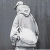 春の日本のストリートウェアTechwear Turtleneckフード付きジッパージャケットコート男性210927