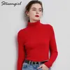 Kvinnors Turtleneck Sweater Pullover Höst Vinter Pull Femme Kläder Grundläggande Varm Vintage Vit 211018