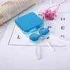 Mode miroir myopie étui à lentilles de contact boîte de compagnon de beauté Simple boîtes de soins infirmiers kit d'accessoires livraison gratuite 10 pièces