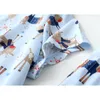 Plus-size xxxl 2 stycke sommar kvinnor pyjamas set tecknad film tryckt bomull topp och shorts kvinnlig natt kostym p05408b 210421