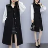 XL-5XL Plus Size Women Elegant Shirt Dress Autumn 2019 Turn-Down Collar Long Sleeve Patchwork Single-Breasted Ladies Dresses Y1006