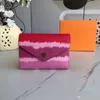 2021 Fresh Designer Wallet With Gift Box Women's Summer Escale Victorine Wallet Tie Dye Envelope Style Small Wallets Fashion Purse