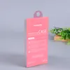 Hellrosa PVC-Kunststoff-Einzelhandel-Packaging-Kunststoff-Paket-Box für iPhone 13 11 Pro XR xs max 6 s 7 8 Samusng S20 S10-Telefongehäuse