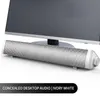 Barra de sonido Bluetooth Barra de sonido alimentada por USB Barras de sonido de computadora con cable de 3,5 mm Estéreo de sonido de alta fidelidad con control de perilla Altavoz de barra de sonido largo de escritorio