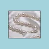 Naszyjniki z koralikami wisiorki biżuteria 10-11 mm białe morze południowe naturalny naszyjnik perłowy 18 cali S925 Sier BX-3320 Dostawa 2021 2ZNPX