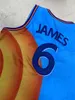 2021 Mavi LeBron 6 James Basketbol Forması Uzay Jam Tune Squad Film Tüm Dikişli En İyi Kalite