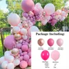 119 шт. PRECH PICH PINK BALLOOT GARLAND Kit Kit Rose Gold Chrome Latex Goosos для свадьбы День Рождения День Святого Валентина День Святого Валентина Украшения 211216