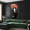 Mode moderne Femme urbaine Abstrait mur Art de la toile peinture nordique salon décoratif affiches et impressions décor à la maison