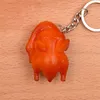 Key Creative Fashion Food Braised Pork KeyChain Pigs Fötter Kycklingvingar Modell Key Chain Car Bag Keyring Pendant Small Gifts Hot New