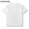 Tees Shirts Hip Hop Sea Landscape Short Sleeve Tshirts Streetwear Harajuku Fashion Casual Cotton T-Shirts Loose Tops 210602