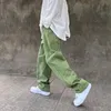 남자 청바지 봄 가을 패션 보라색 남성 한국 바지 하이 스트리트 in 느슨한 넓은 다리 걸레 녹색 바지 플러스 크기 -4292I