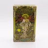 Tarot Kartı Golden Art Nouveau Decks Oracles Fate Kovina Güverte Kurulu Oyunu için Yetişkin Oynama Oyunları Bireysel